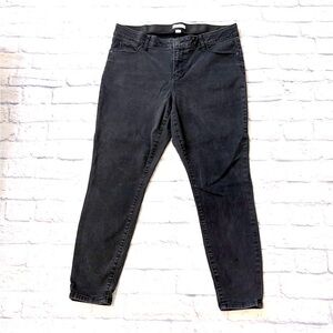 Ava & Viv Black Denim Skinny Jeans Comfort Waistband Mid Rise Plus Size 16W